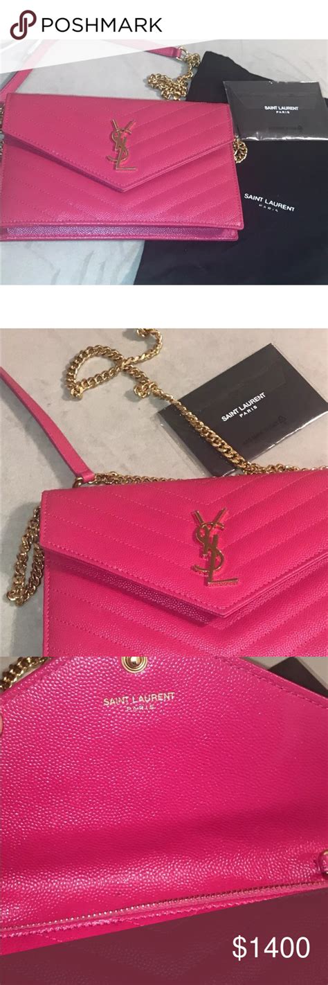 wallet on a chain ysl|ysl monogram chain wallet.